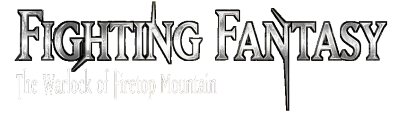 Fighting Fantasy: The Warlock of Firetop Mountain title screen for Nintendo DS
